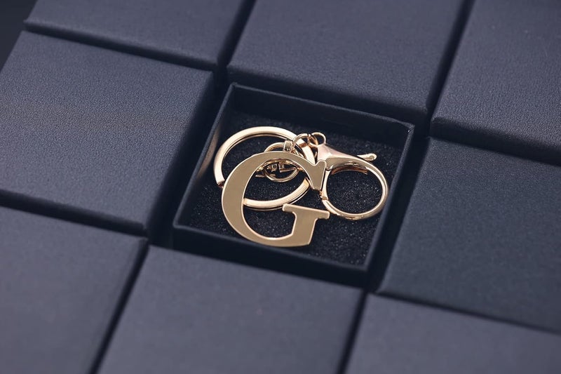 LAXPICOL Gold Letter A-Z Keychain for Women Bag Charms Purse Charms For Handbags Metal Alphabet Initial Letter Keychain - Image 5